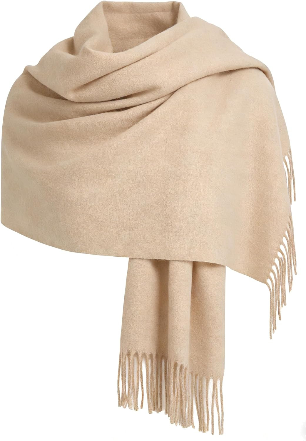 Large Scarf for Women Soft Plush Shawl Fringe Wrap | Amazon (US)