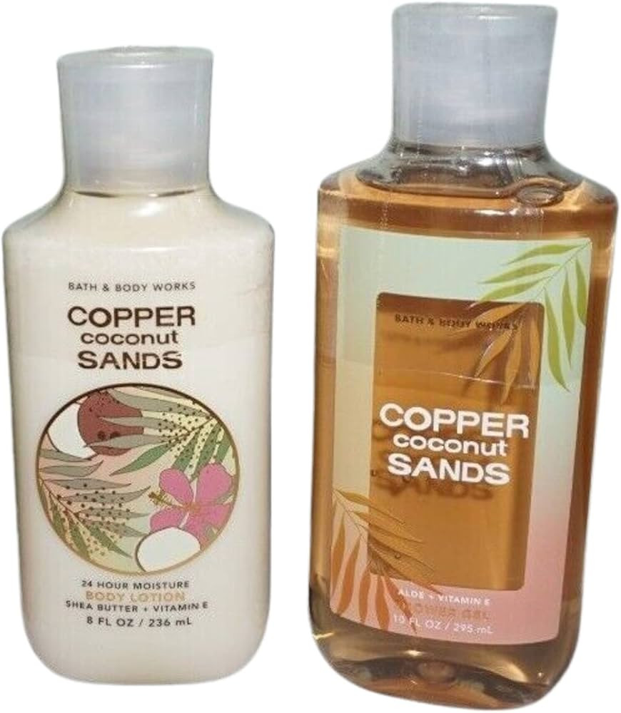 Bath and Body Works Gift Set of 10 oz Shower Gel and 8 oz Lotion (Copper Coconut Sands) | Amazon (US)