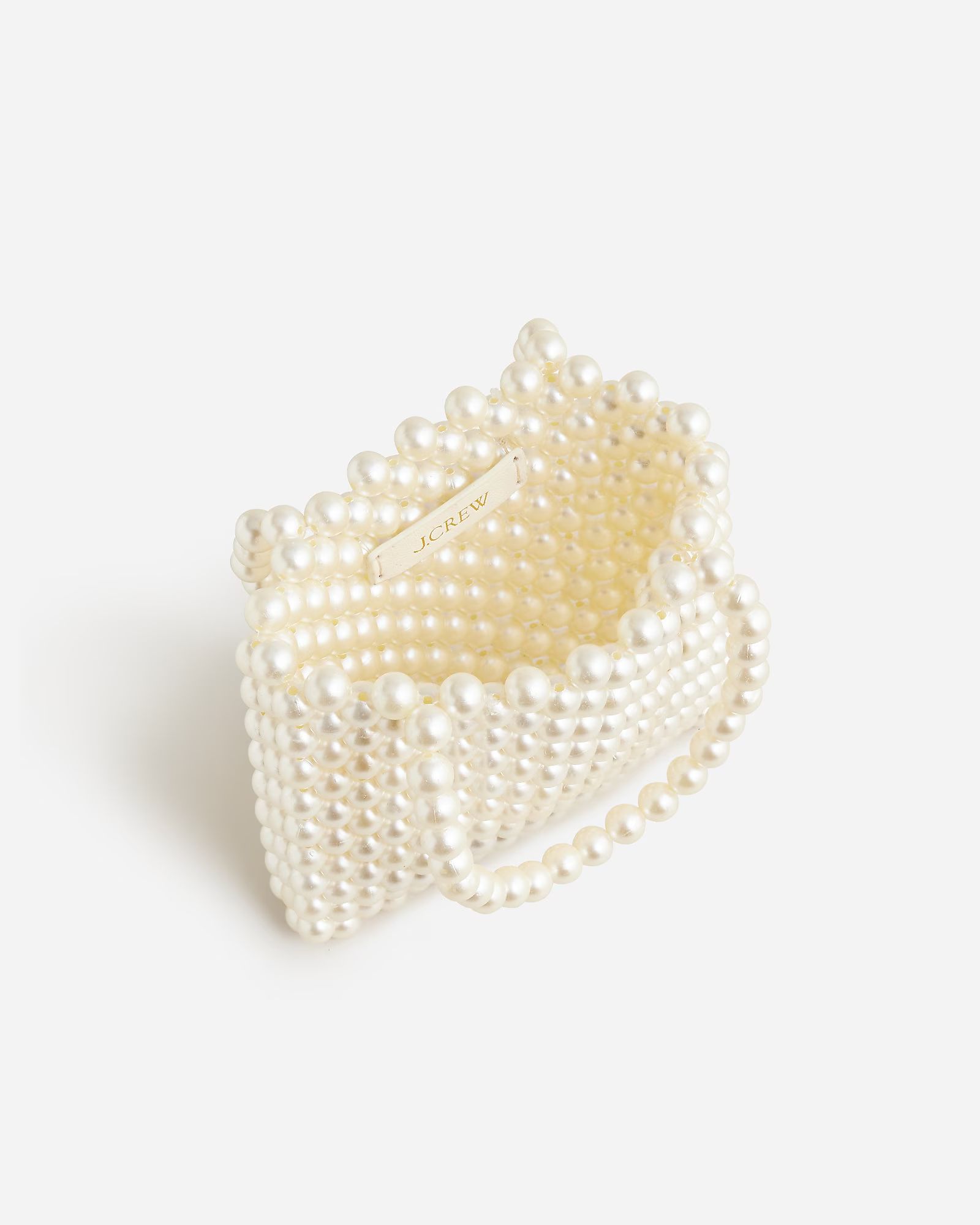 Hand-beaded faux-pearl mini bag | J.Crew US