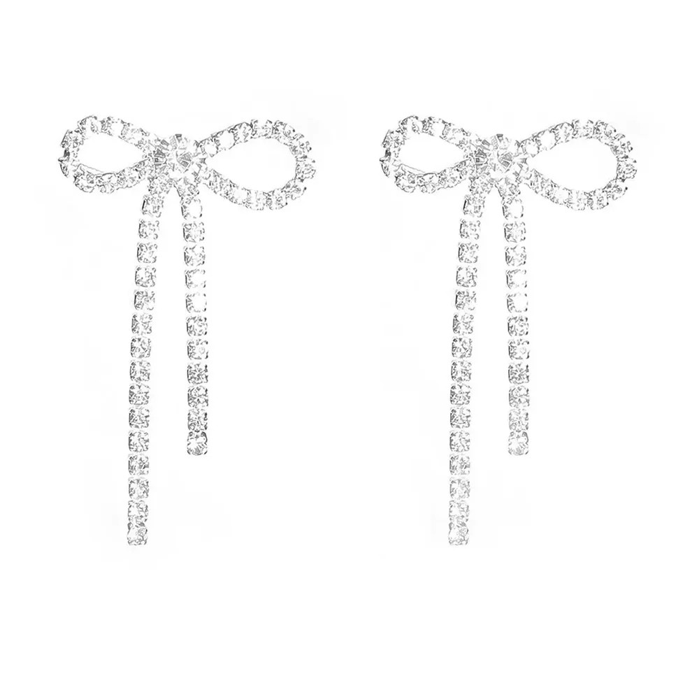 ZSPEKLA Rhinestone Dangle Earrings for Women, Sparkly Drop Cubic Zirconia Crystal Earrings Long T... | Walmart (US)