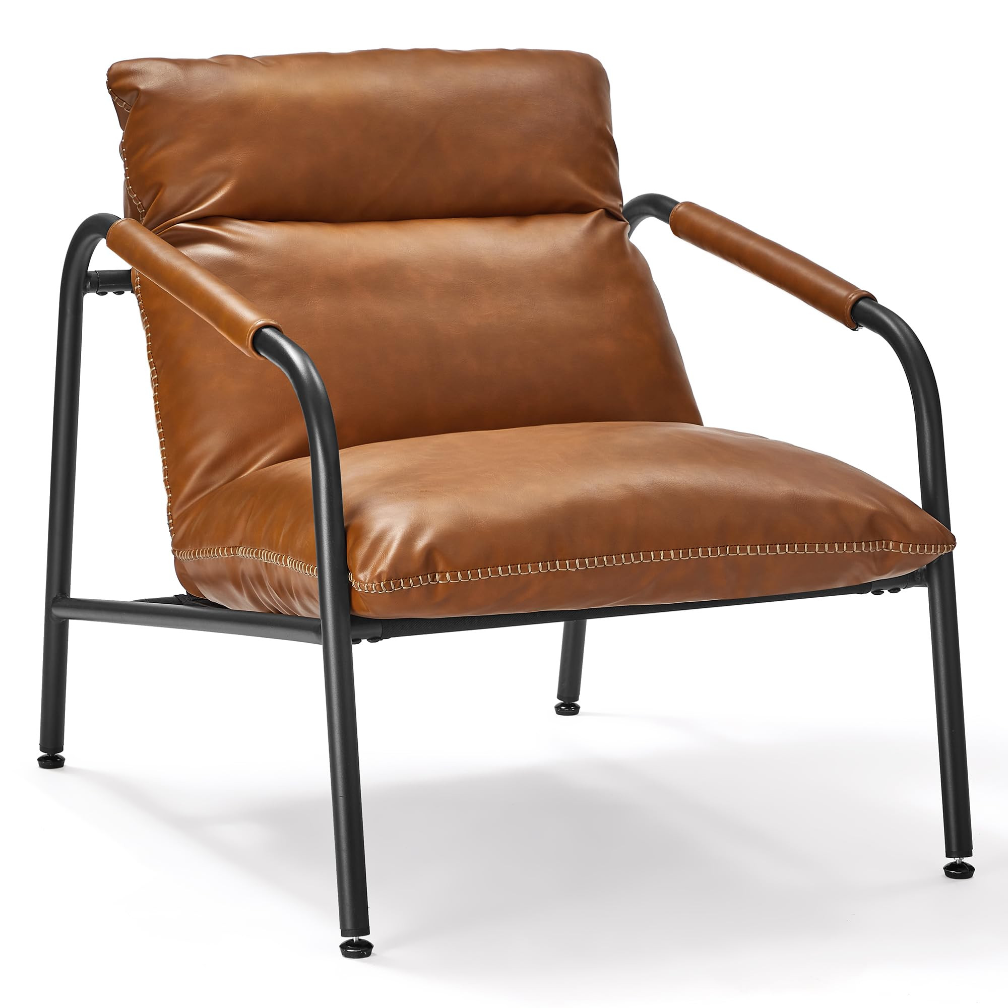VASAGLE Colección EKHO - Silla decorativa, sillón con marco de metal, cuero sintético con cost... | Amazon (US)