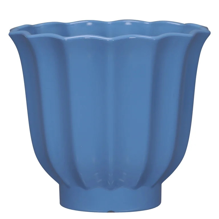 Mainstays Lillian 8" x 8" x 7" Round Blue Paradise 100% Recycled Resin Planter | Walmart (US)