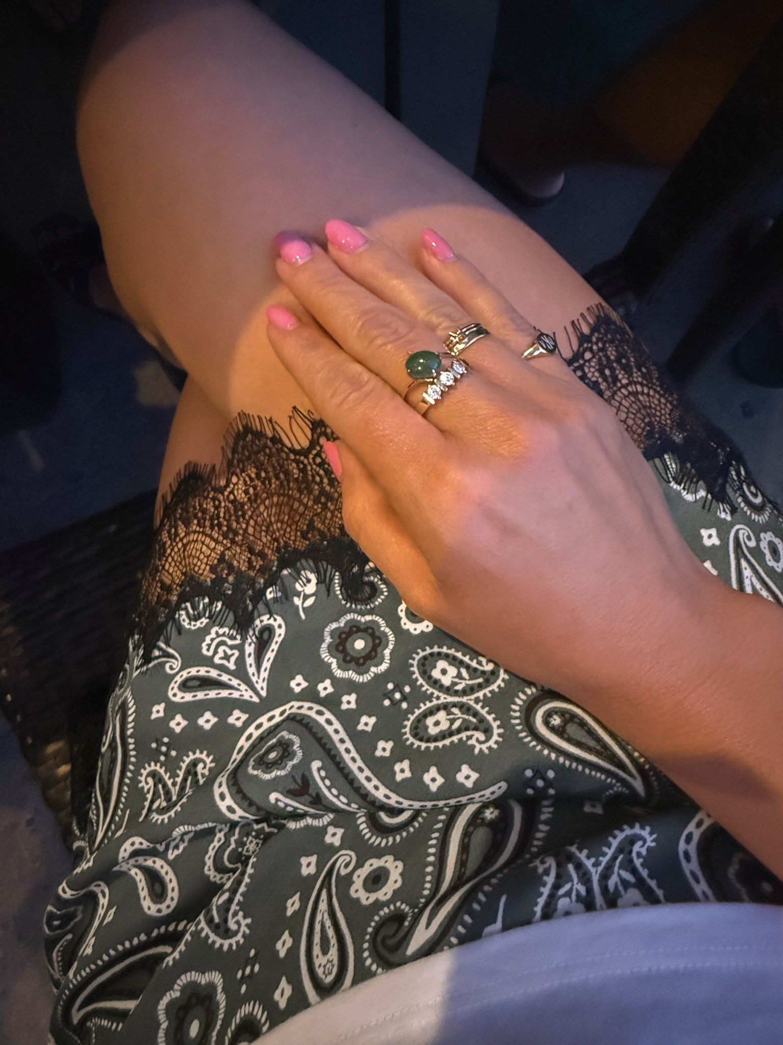 Rings are a collection of vintage & family heirlooms, but skirt is Aerie. Runs tts

#LTKootd #LTKgrwm #LTKdayinmylife