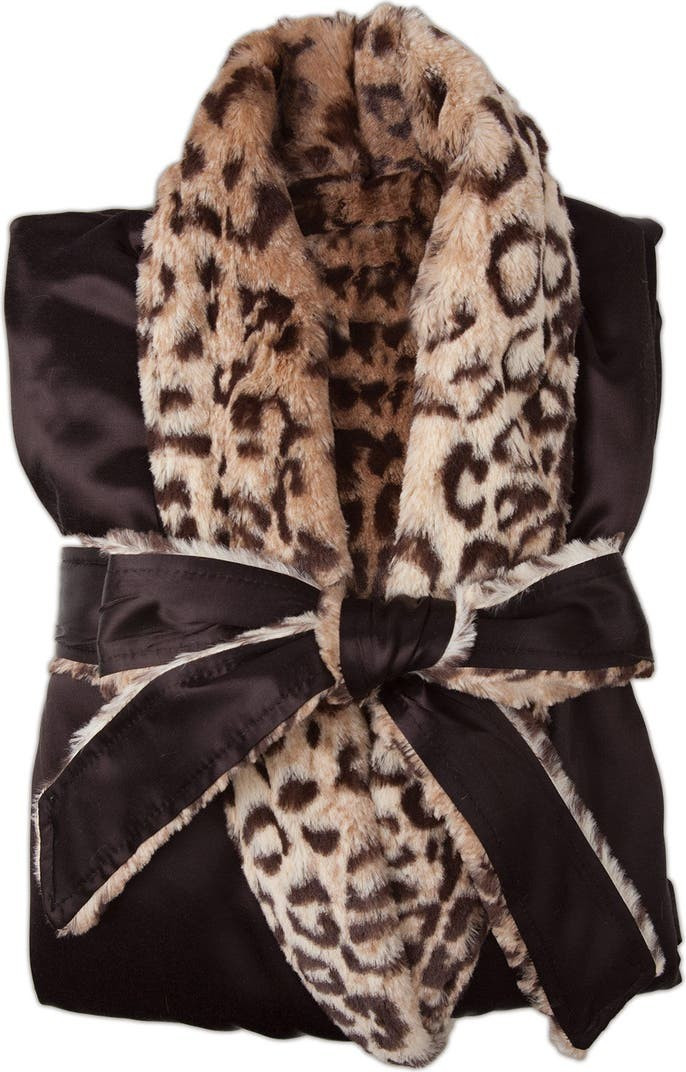 Faux Fur & Satin Robe | Nordstrom