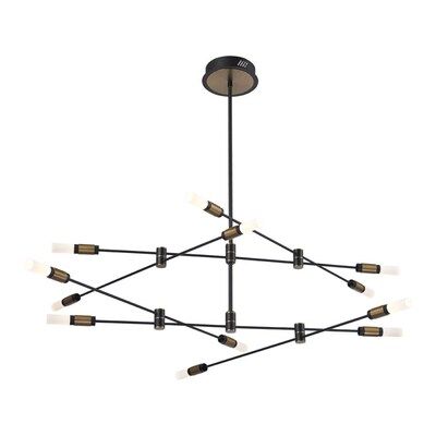 Eurofase Albany 1-Light Deep Black/Brass Modern/Contemporary Chandelier Lowes.com | Lowe's