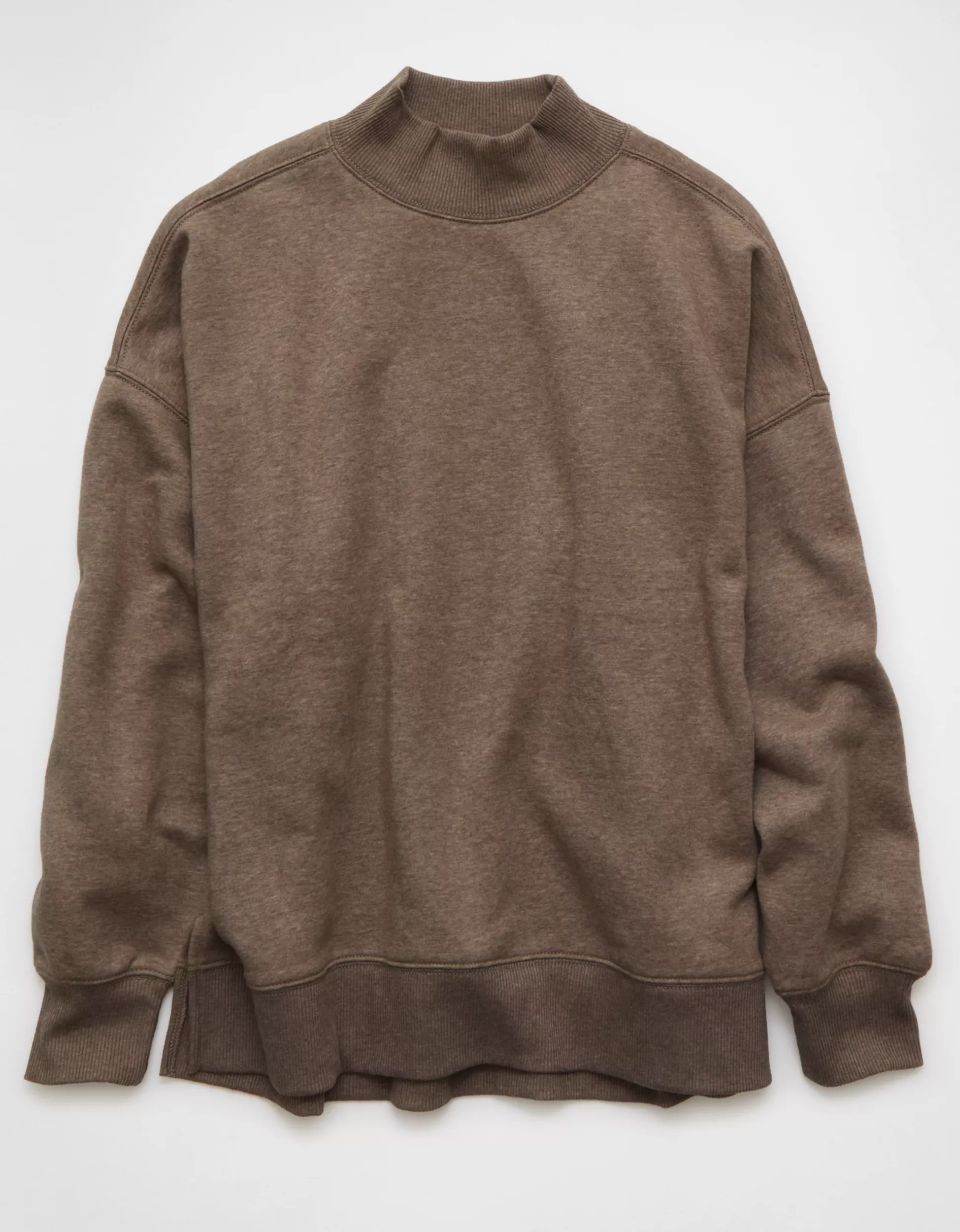AE Everyday Luxe Mock Neck Sweatshirt | American Eagle Outfitters (US & CA)
