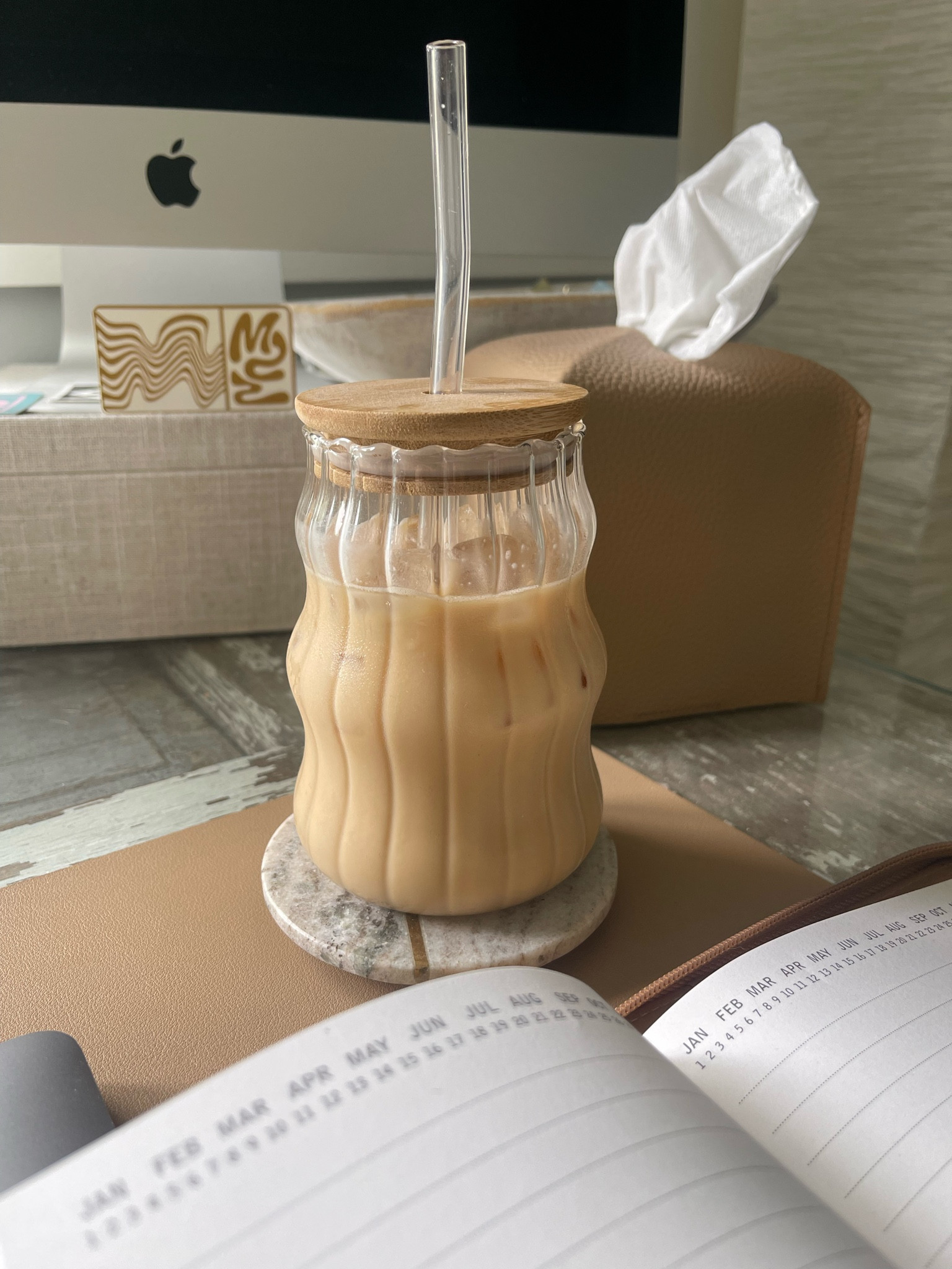 Work from home 
Office 
Desk essentials 
Iced Coffee Glassware with lid 
New Year 2025 Calendars 
Planers 
Desktop planners 
Desktop Calendars  
Coffee Cups 
Planners 
Kleenex box 

#LTKFindsUnder50 #LTKHome #LTKSaleAlert