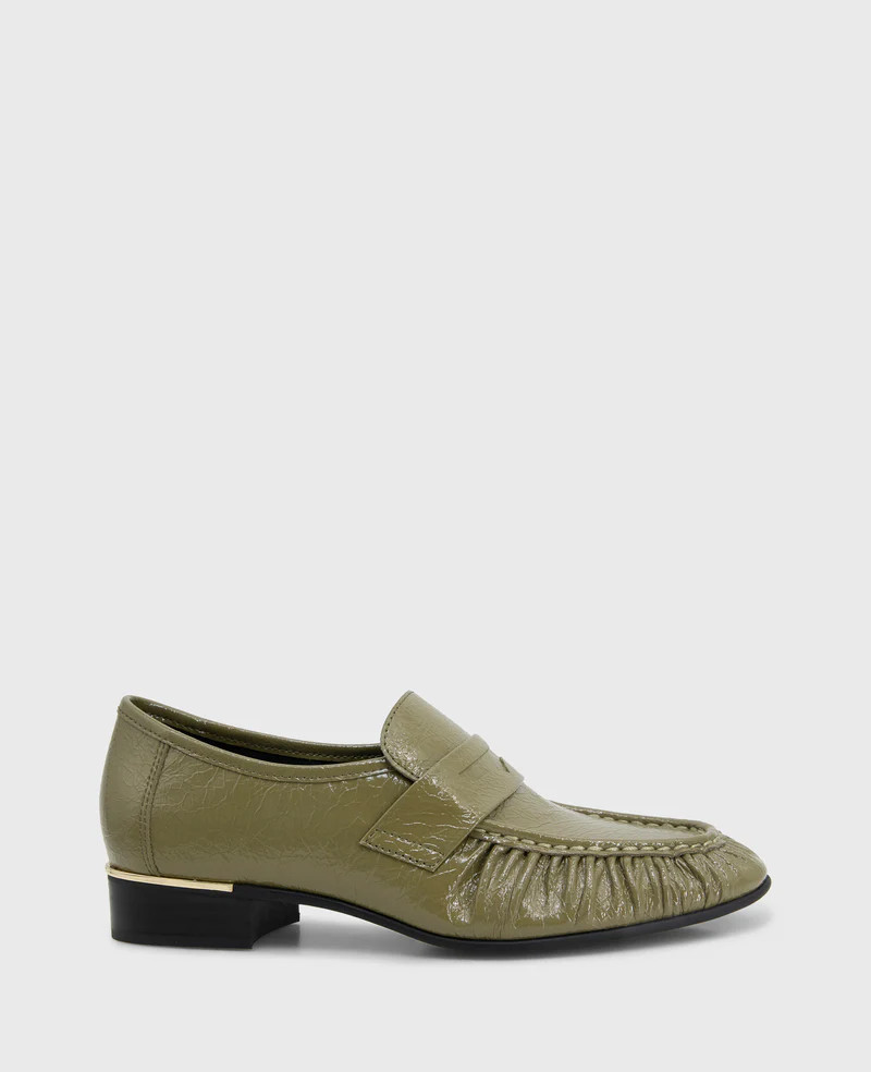 Reece Crinkle Patent Penny Loafer | Kenneth Cole