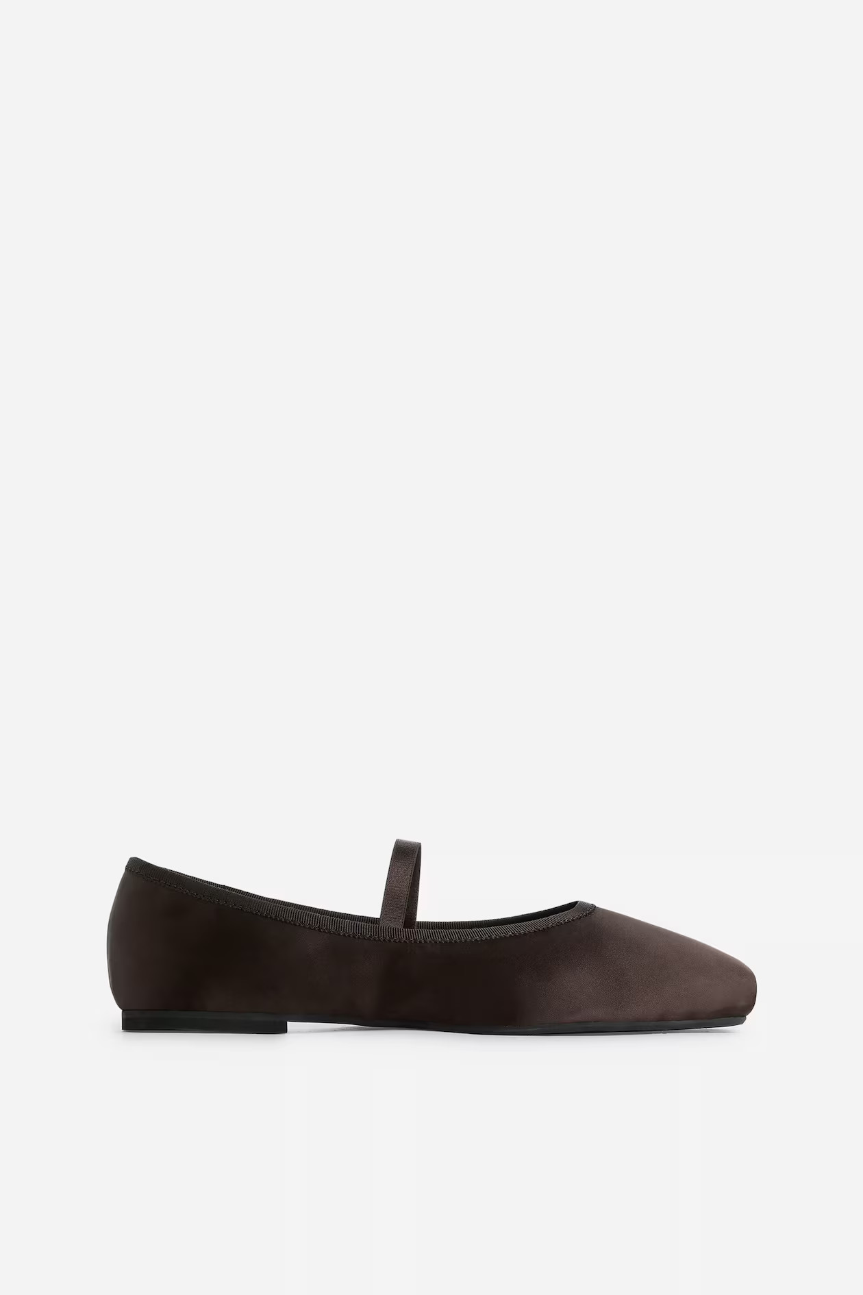 Satin Ballerinas - Dark Brown - Ladies | H&M GB | H&M (UK, MY, IN, SG, PH, TW, HK)