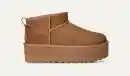 UGG® Women's Classic Ultra Mini Platform Suede Classic Boots in Chestnut, Size 9 | UGG (US)
