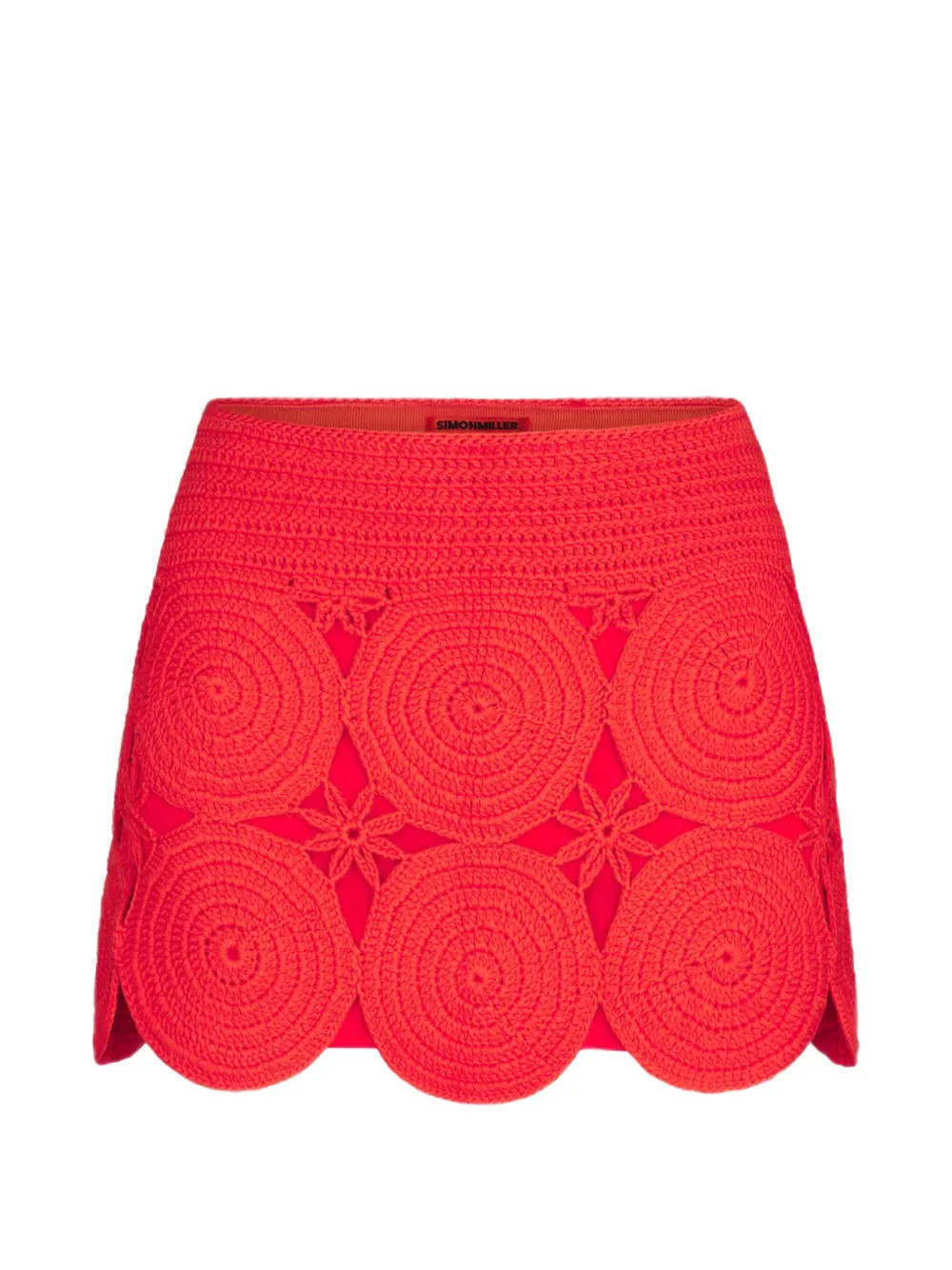 Simon Miller Beep Beep crochet-knit mini skirt - Red | Farfetch Global