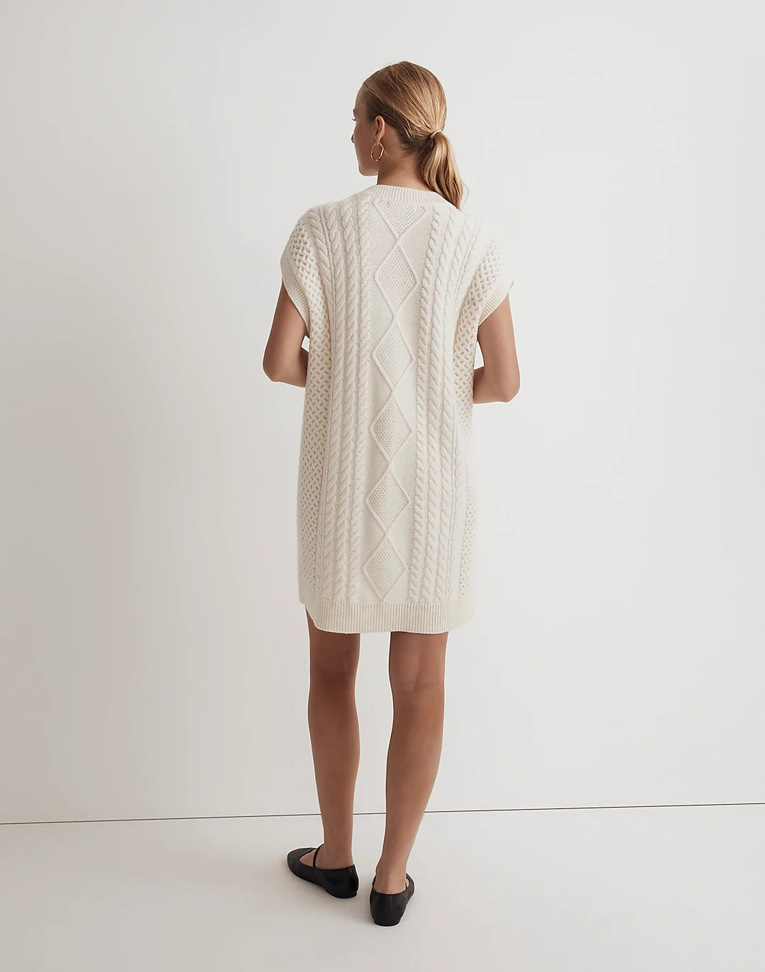 Cable-Knit Oversized Mini Sweater Dress | Madewell