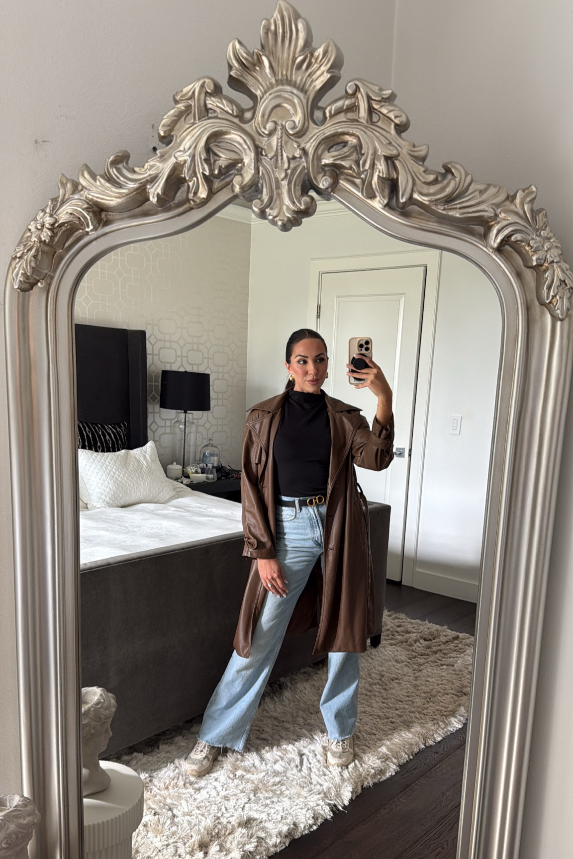 My favorite standing mirror! Such a beautiful antique look- color looks silver in person!

#antiquemirror #standingmirror 

#LTKfindsunder100 #LTKSeasonal #LTKhome