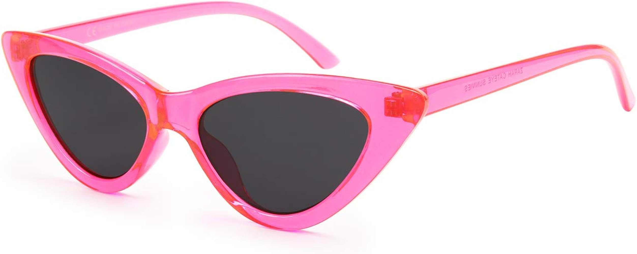 Livhò Retro Vintage Narrow Cat Eye Sunglasses for Women Clout Goggles Plastic Frame | Amazon (US)