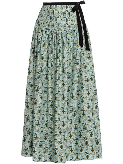 Alcachofa printed cotton maxi skirt - Agua By Agua Bendita - Women | Luisaviaroma | Luisaviaroma