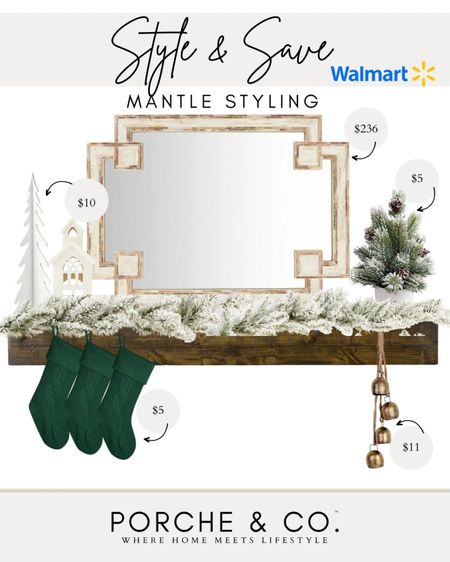 Style and save, Walmart mantle decor, mantle styling from Walmart, Christmas garland
#visionboard #moodboard #porcheandco

#LTKhome #LTKSeasonal #LTKHoliday