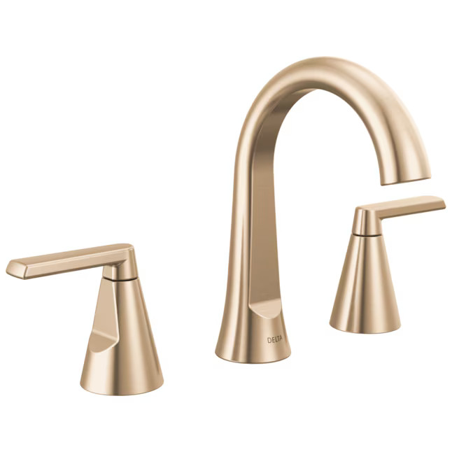 Delta Sparrow Champagne Bronze Widespread 2-Handle WaterSense Bathroom Sink Faucet with Drain | Lowe's