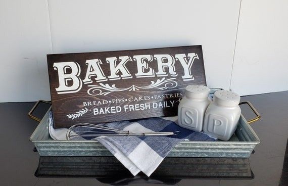 Bakery Sign Rustic-stained-kitchen Decor-free Shipping | Etsy (US)