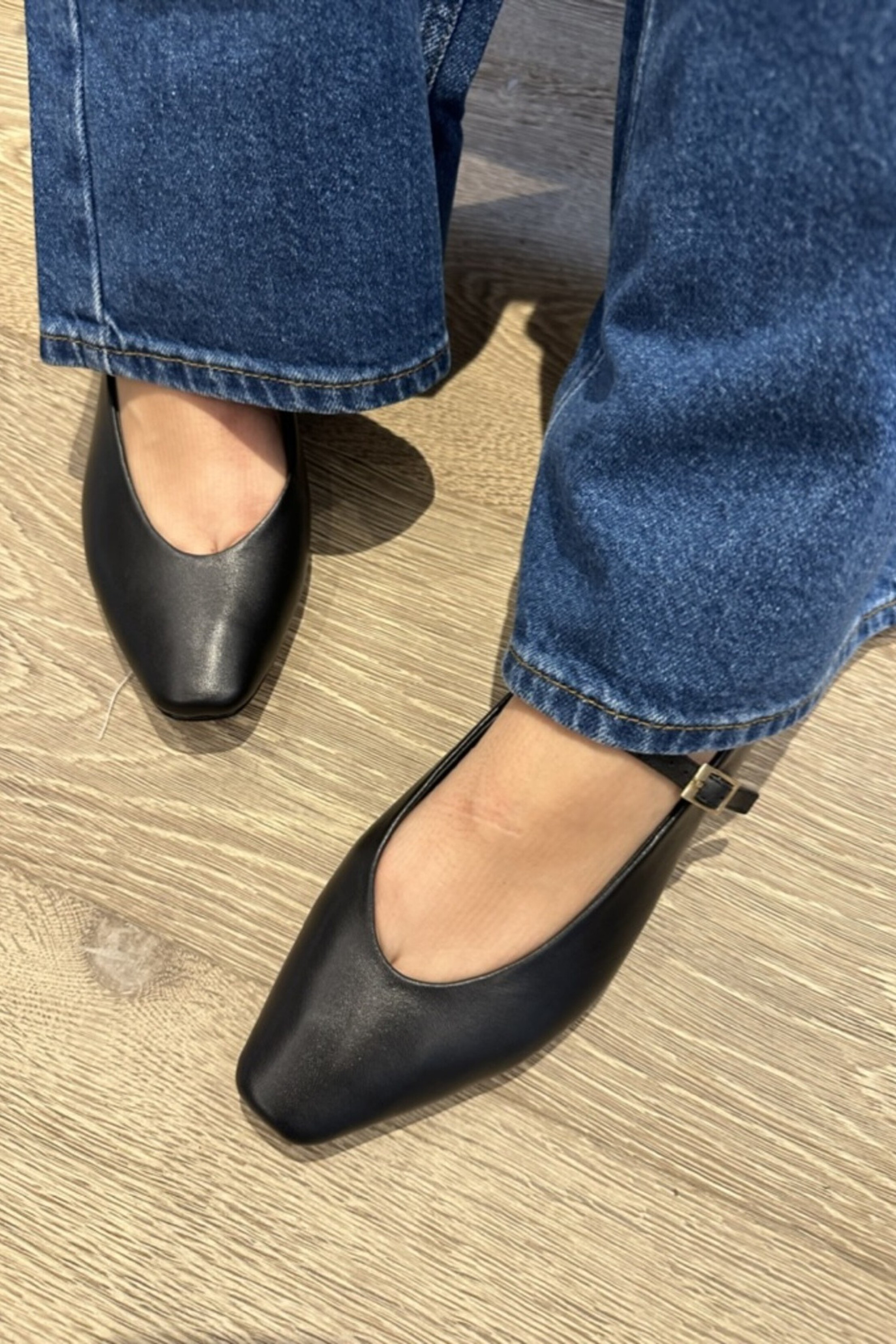 Maeva Mary Jane Leather Flats | Hush UK