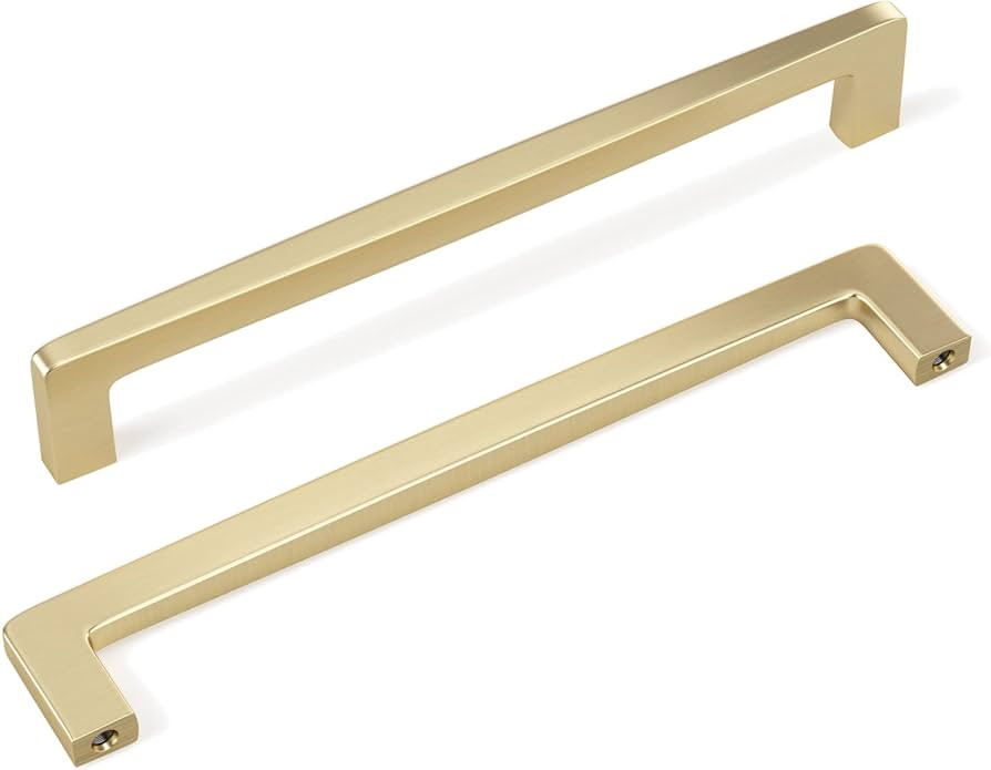 goldenwarm 10 Pack Cabinet Pulls 6-1/4 Inch Brushed Gold Cabinet Pulls Kitchen Cabinet Handles Br... | Amazon (US)