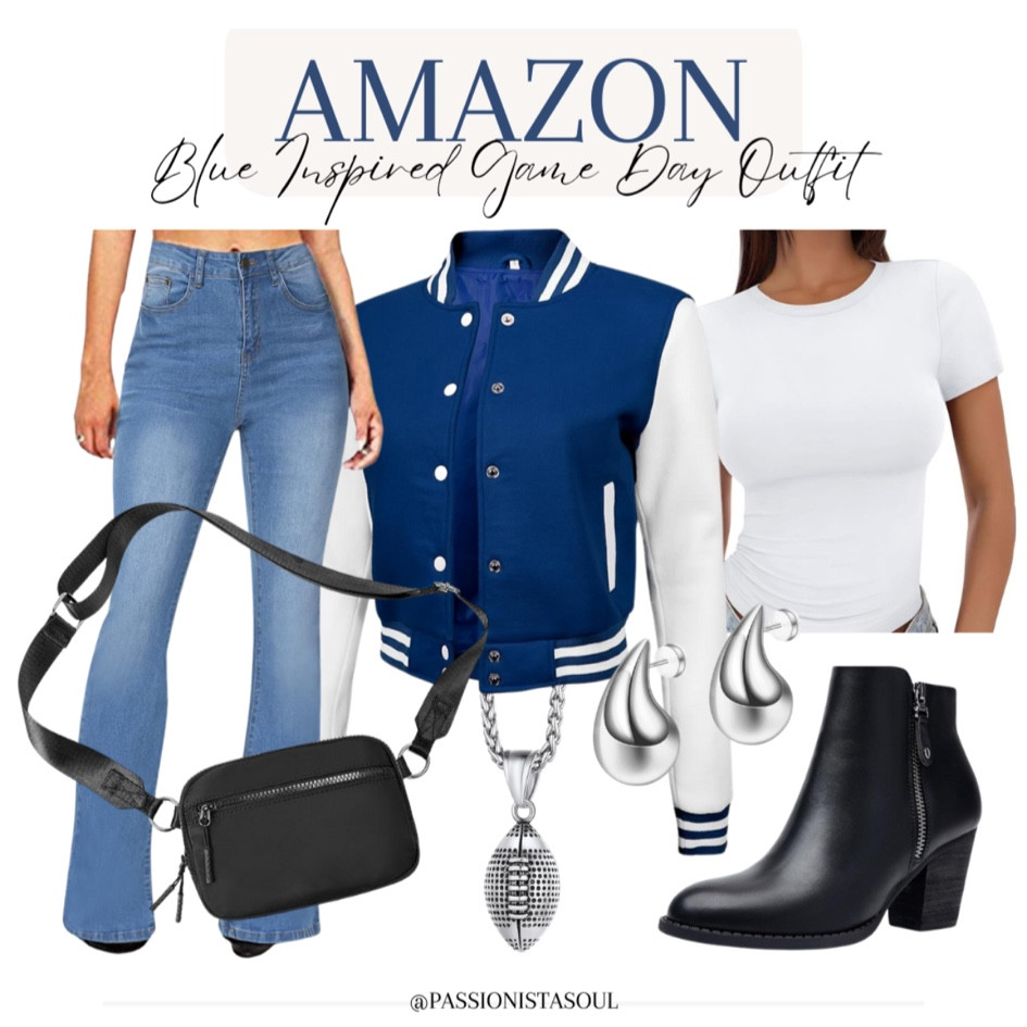 Blue inspired game day outfit 🏈 #gameday #gamedayoutfit #outfitinspo #footballseason 

#LTKStyleTip #LTKVideo