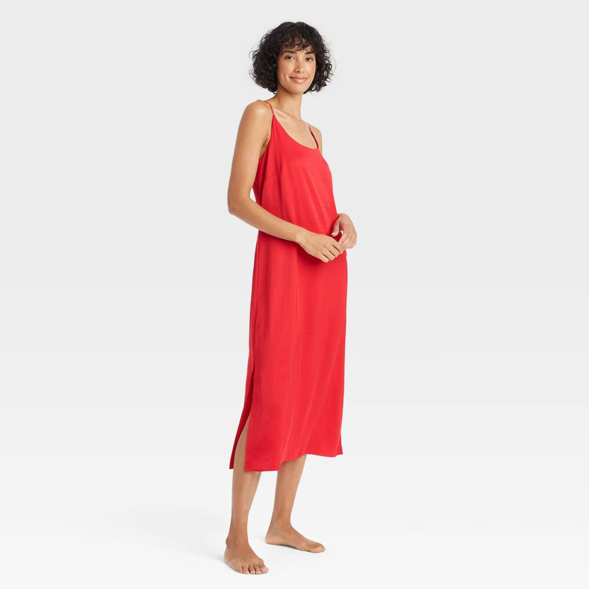 Women's Satin Chemise - Auden™ Red XL | Target