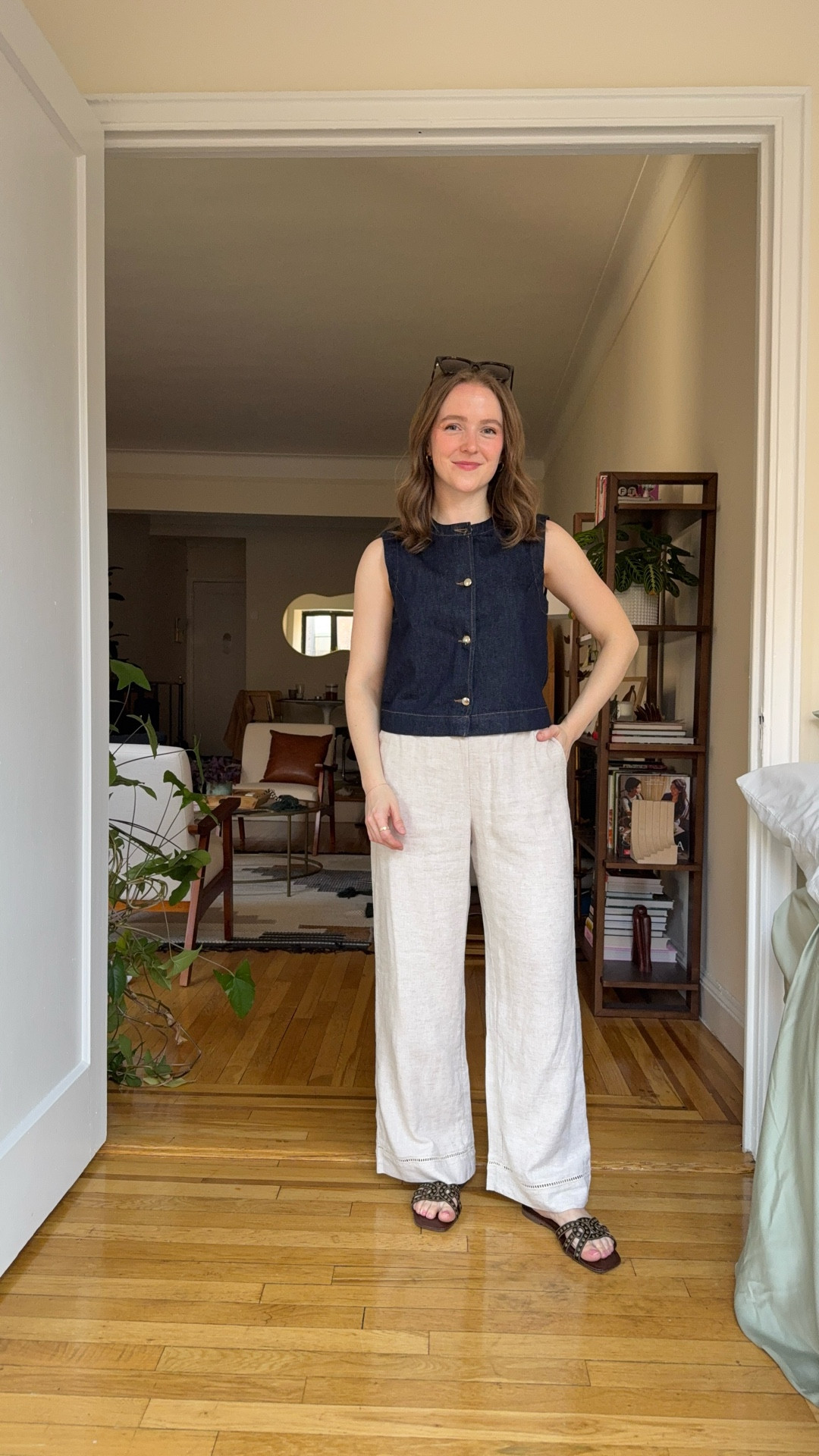 Madewell 25% off sale! This denim top is going to be a closet staple for spring! Wearing xs fits relaxed I’m 5ft 2 @Madewell 

#LTKSaleAlert #LTKPetite
