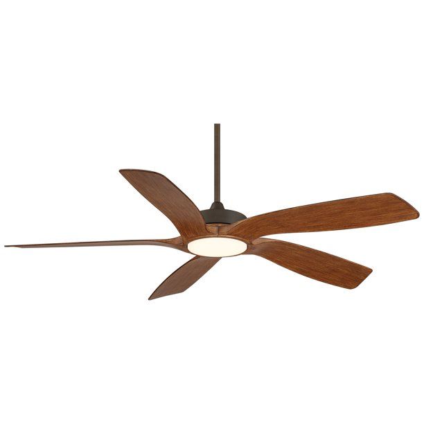 56" Casa Vieja Modern Indoor Outdoor Ceiling Fan with LED Light Remote Oil-Rubbed Bronze Damp Rat... | Walmart (US)