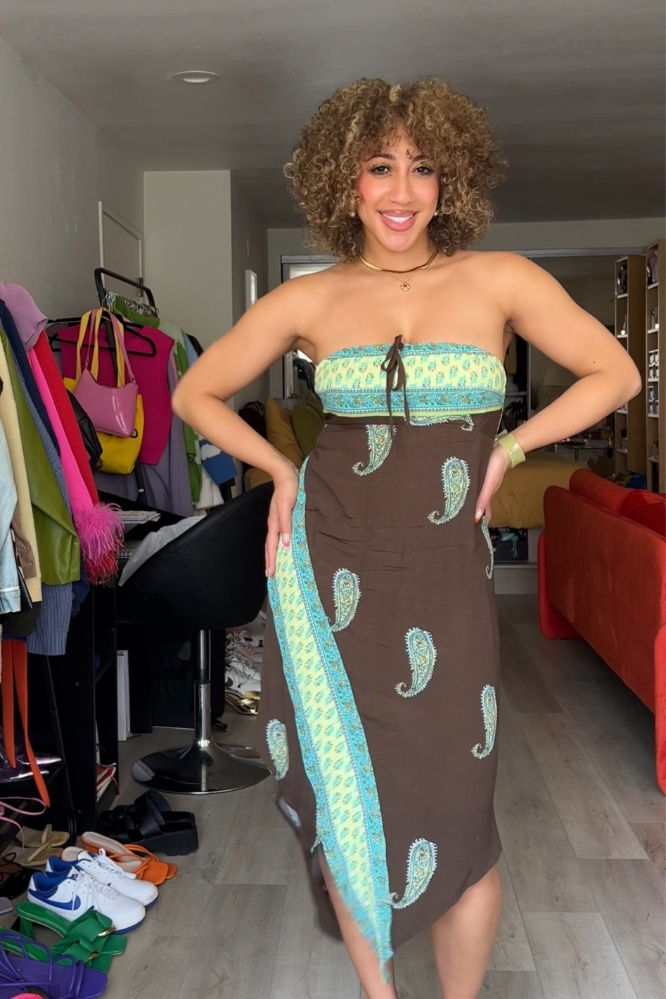 size 6!

cute summer casual dresses, everyday summer outfits, paisley dresses, strapless dress, summer style inspo