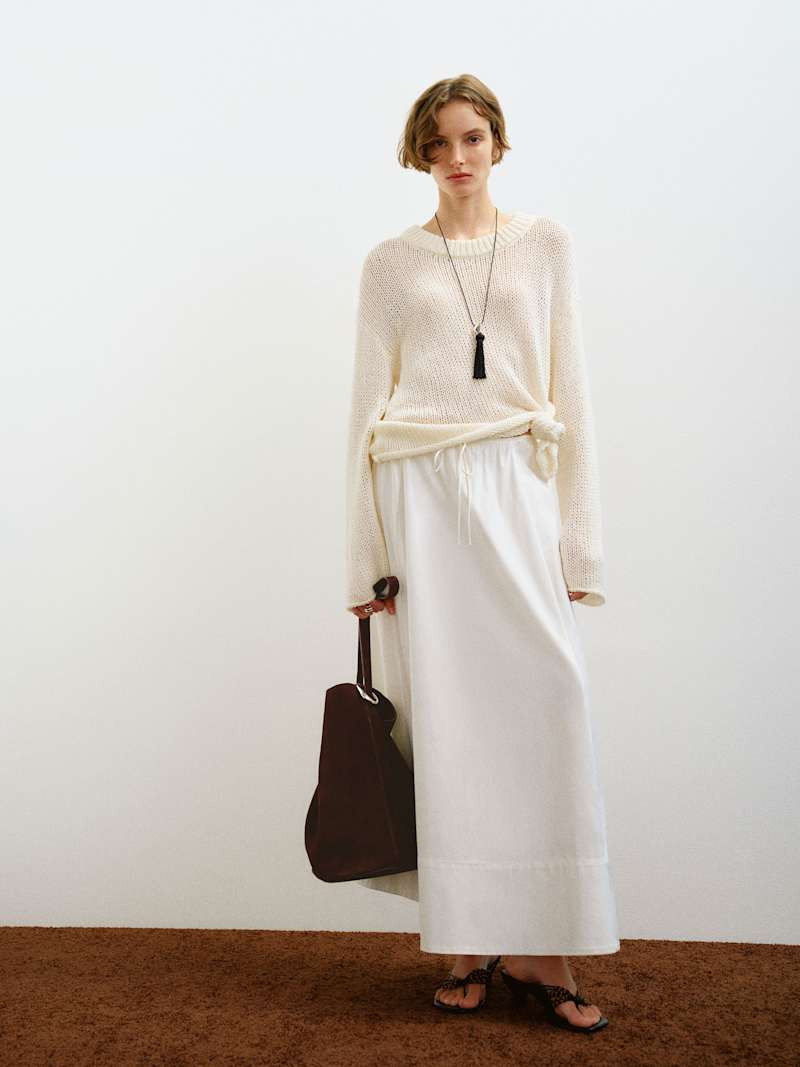 Reformation Cleo Skirt Ivory XS | Reformation (Global)