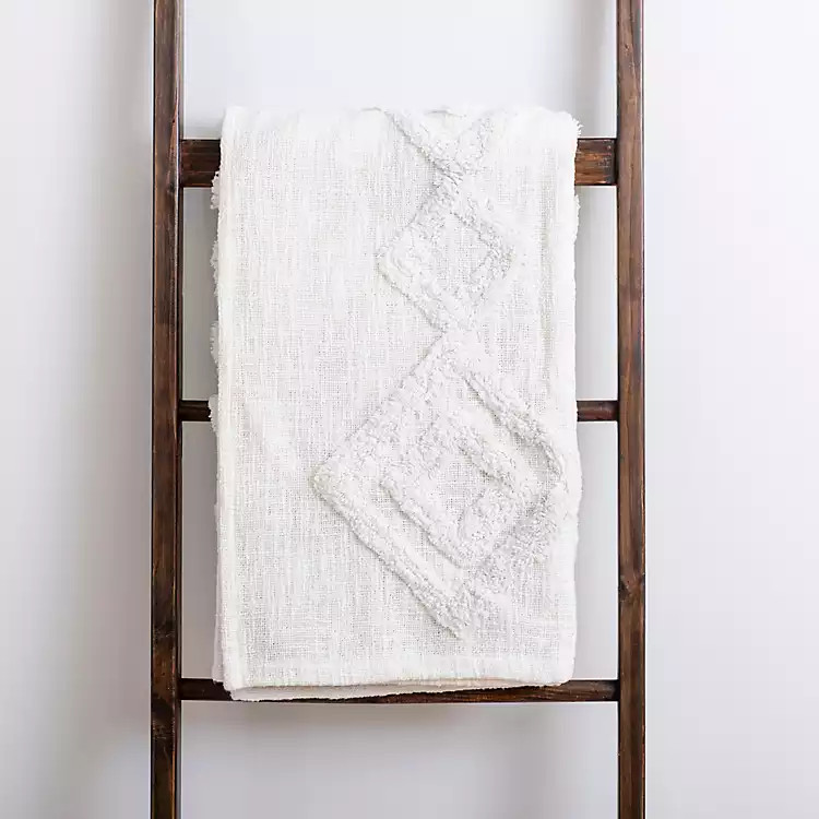 White Lily Cotton Tufted Throw | Kirkland's Home