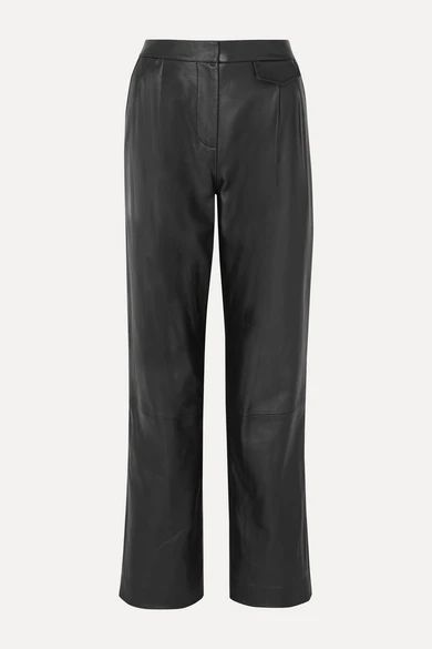 3.1 Phillip Lim - Pleated Leather Pants - Black | NET-A-PORTER (US)