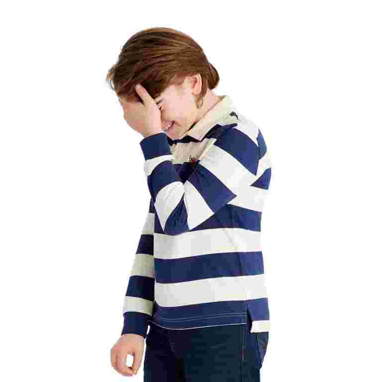U.S. Polo Assn. Boys Long Sleeve Rugby Stripe Polo Shirt, Sizes 4-18 | Walmart (US)