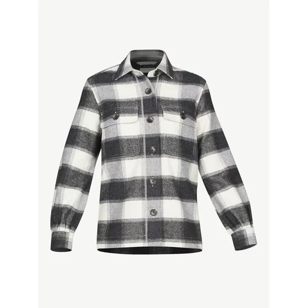 Free Assembly Women's Shirt Jacket - Walmart.com | Walmart (US)