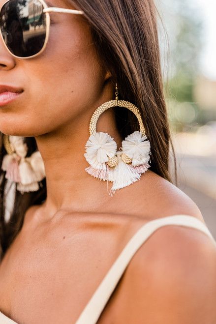 Find Your Peace Hoop Earrings | The Pink Lily Boutique