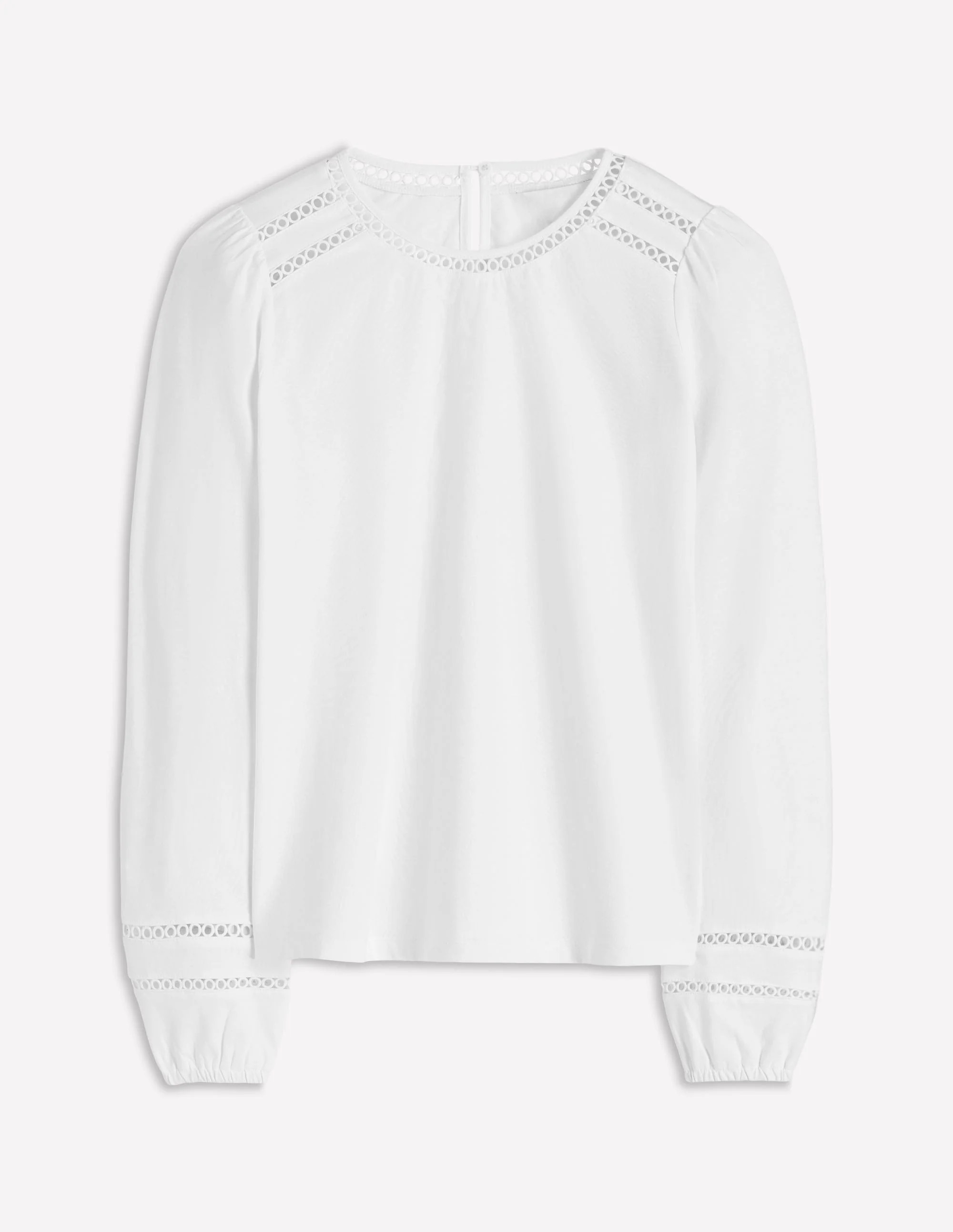 Flo Trim Detail Top-White | Boden (US)