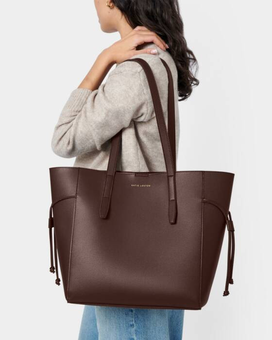 Ashley Tote Bag in Chocolate | Katie Loxton Ltd. (UK)