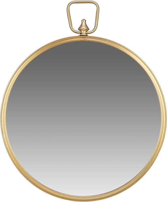 Patton Wall Decor Gold Round Wall Mirror with Decorative Handle, 22" x 26" | Amazon (US)