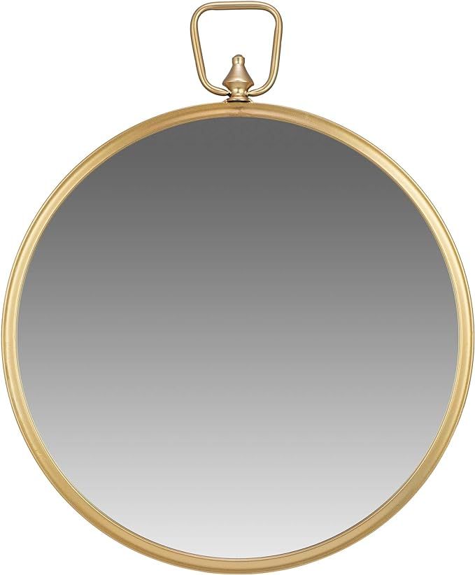 Patton Wall Decor Gold Round Wall Mirror with Decorative Handle, 22" x 26" | Amazon (US)