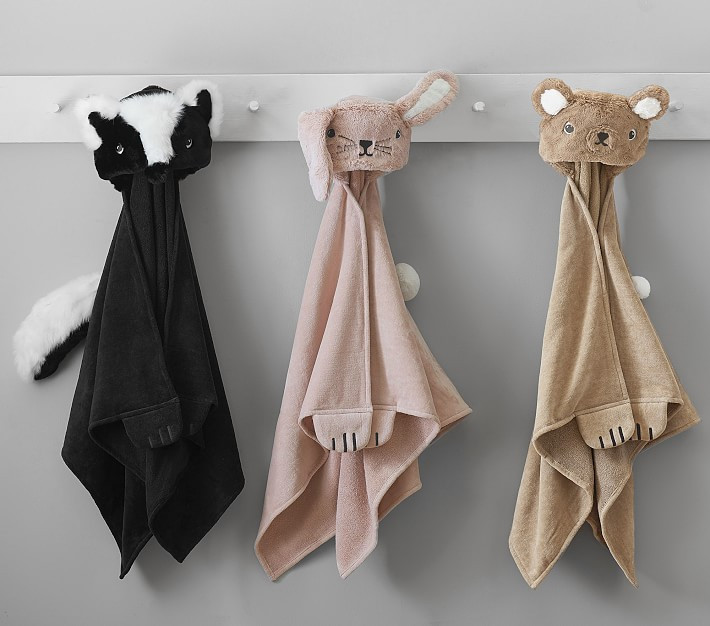Woodland Animal Kid Hooded Towel Collection | Pottery Barn Kids