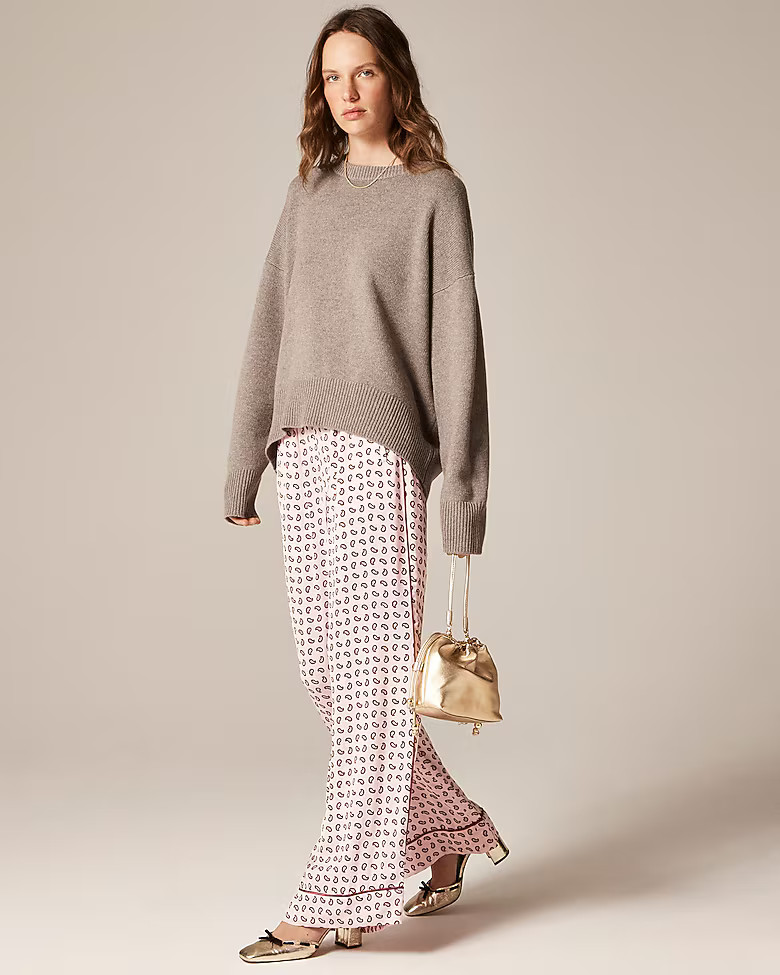 Petite Cosmo cuffed pant in paisley print | J. Crew US