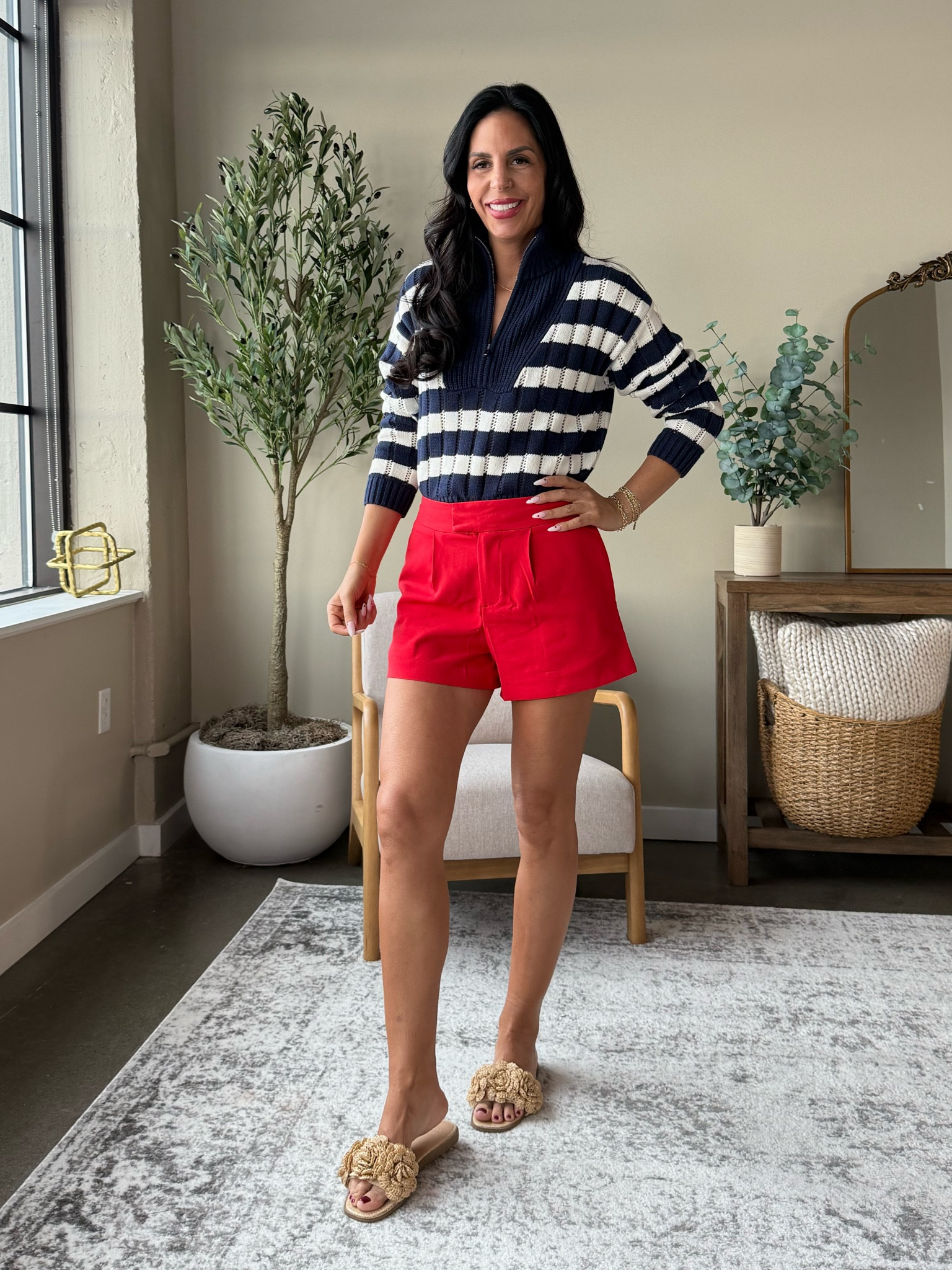 Target New arrivals and perfect Spring break looks and transitional pieces 
Shorts - size up to a 4 
Stripe sweater- small 
Pink sweater- small 
Pajamas- small 
Striped set- small shorts and medium top 
White pants are a small 

#LTKNYFW #LTKU #LTKFindsUnder50