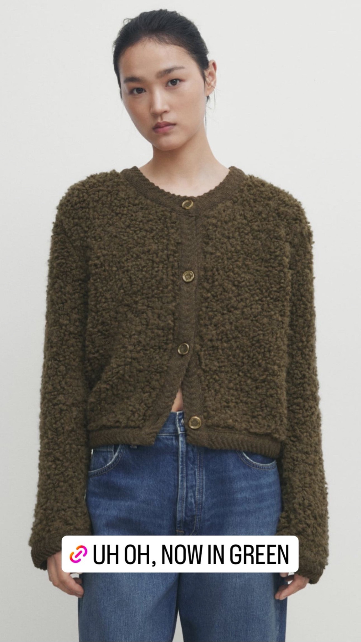 Massimo Dutti Cardigan now in army green 

#LTKstyletip #LTKSeasonal