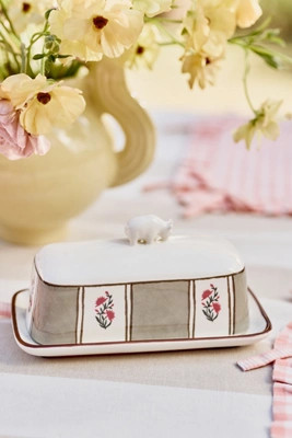 Millie Stoneware Cow Butter Dish | Anthropologie (US)