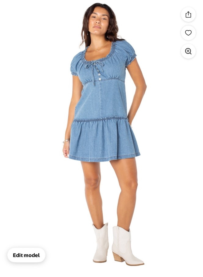 Denim mini dress at Walmart with the cutest details. And it’s only $21. Perfect summer dress. 

#LTKmomlife #LTKPetite #LTKootd