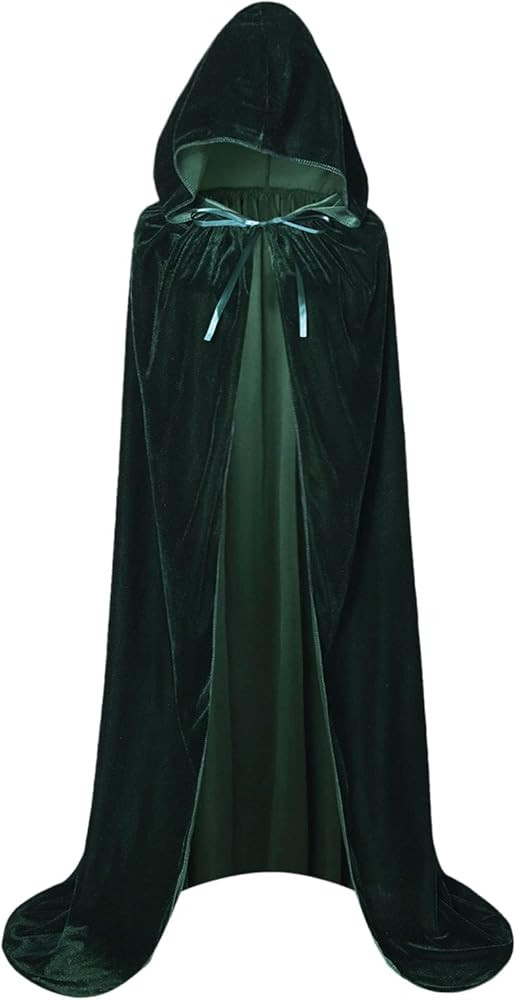 Knemksplanet Full Length Hooded Cloak Unisex Velvet Halloween Christmas Cosplay Costumes Adult Va... | Amazon (US)
