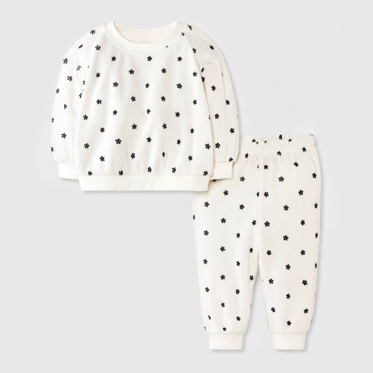 Baby Girls' 2pc Cozy Velour Sweatshirt and Jogger Pants Set - Cat & Jack™ | Target