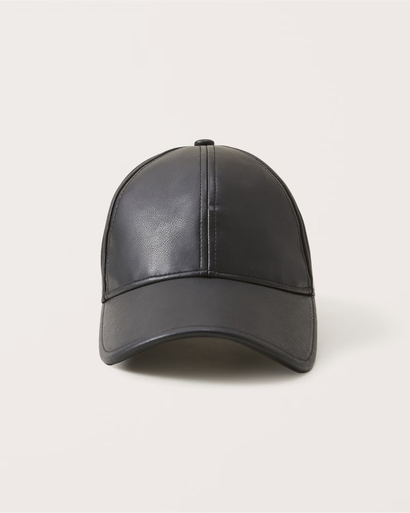 Vegan Leather Baseball Hat | Abercrombie & Fitch (US)