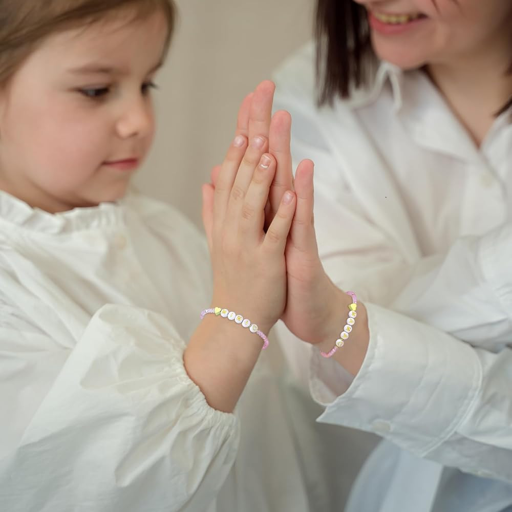 Mother Daughter Bead Bracelet Set for 2, Mommy and Me Matching Bead Bracelet, Mama and Mini Match... | Amazon (US)