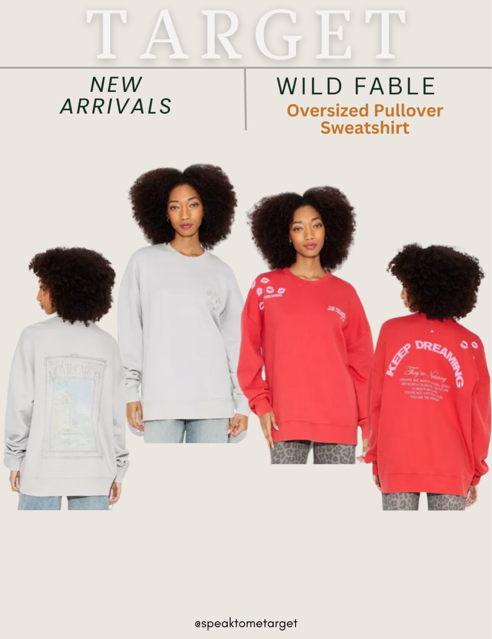 New at Target! Wild Fable oversized sweatshirt 

#LTKFindsUnder50 #LTKStyleTip